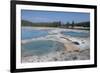 USA, Wyoming, Yellowstone National Park, Biscuit Basin, Black Diamond Pool.-Cindy Miller Hopkins-Framed Photographic Print