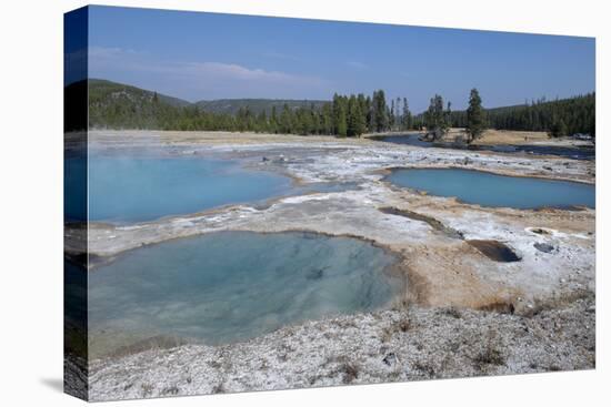 USA, Wyoming, Yellowstone National Park, Biscuit Basin, Black Diamond Pool.-Cindy Miller Hopkins-Stretched Canvas