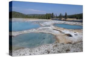 USA, Wyoming, Yellowstone National Park, Biscuit Basin, Black Diamond Pool.-Cindy Miller Hopkins-Stretched Canvas