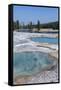 USA, Wyoming, Yellowstone National Park, Biscuit Basin, Black Diamond Pool.-Cindy Miller Hopkins-Framed Stretched Canvas