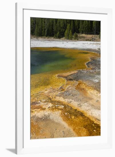 USA, Wyoming, Yellowstone National Park, Black Sand Basin, Emerald Pool.-Cindy Miller Hopkins-Framed Photographic Print