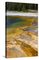 USA, Wyoming, Yellowstone National Park, Black Sand Basin, Emerald Pool.-Cindy Miller Hopkins-Stretched Canvas