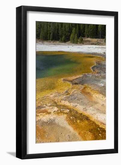 USA, Wyoming, Yellowstone National Park, Black Sand Basin, Emerald Pool.-Cindy Miller Hopkins-Framed Photographic Print