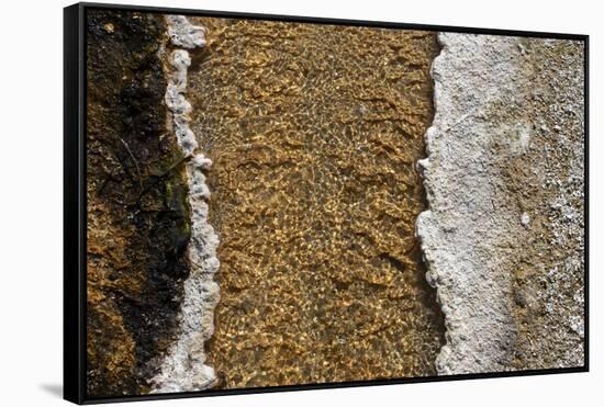 USA, Wyoming, Yellowstone National Park, Black Sand Basin. Volcanic hot water stream.-Cindy Miller Hopkins-Framed Stretched Canvas