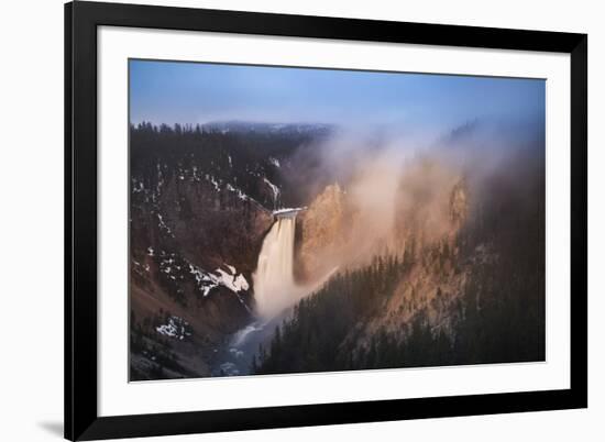 USA, Wyoming, Yellowstone National Park. Lower Yellowstone Falls and Yellowstone River.-Jaynes Gallery-Framed Photographic Print