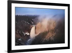 USA, Wyoming, Yellowstone National Park. Lower Yellowstone Falls and Yellowstone River.-Jaynes Gallery-Framed Photographic Print