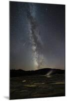 USA, Wyoming, Yellowstone National Park. Meteor streaks across Milky Way.-Jaynes Gallery-Mounted Photographic Print