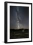 USA, Wyoming, Yellowstone National Park. Meteor streaks across Milky Way.-Jaynes Gallery-Framed Photographic Print