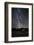 USA, Wyoming, Yellowstone National Park. Meteor streaks across Milky Way.-Jaynes Gallery-Framed Photographic Print