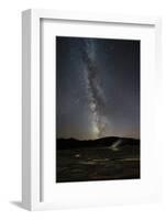 USA, Wyoming, Yellowstone National Park. Meteor streaks across Milky Way.-Jaynes Gallery-Framed Photographic Print