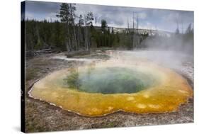USA, Wyoming, Yellowstone National Park. Morning Glory Pool landscape.-Jaynes Gallery-Stretched Canvas