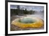 USA, Wyoming, Yellowstone National Park. Morning Glory Pool landscape.-Jaynes Gallery-Framed Photographic Print