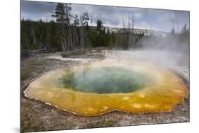 USA, Wyoming, Yellowstone National Park. Morning Glory Pool landscape.-Jaynes Gallery-Mounted Photographic Print