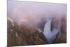 USA, Wyoming, Yellowstone National Park. Sunrise fog around Lower Yellowstone Falls.-Jaynes Gallery-Mounted Photographic Print