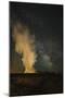USA, Wyoming, Yellowstone NP. Milky Way and erupting Old Faithful Geyser.-Jaynes Gallery-Mounted Photographic Print