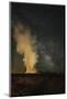 USA, Wyoming, Yellowstone NP. Milky Way and erupting Old Faithful Geyser.-Jaynes Gallery-Mounted Photographic Print