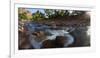 USA, Zion National Park, Panorama, Watchman and Virgin River-Catharina Lux-Framed Photographic Print