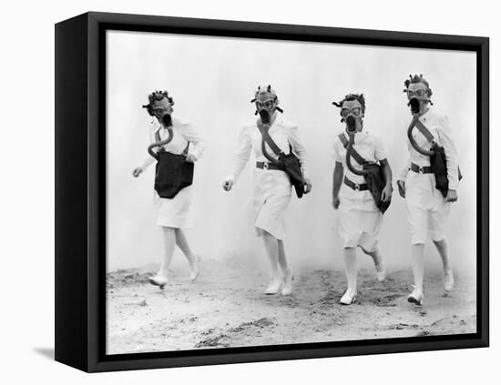 USAAF Nurses Gas Mask Drill, 1942-Science Source-Framed Stretched Canvas