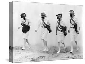 USAAF Nurses Gas Mask Drill, 1942-Science Source-Stretched Canvas