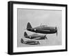 USAAF P-47 Thunderbolt Fighter Planes in Flight-null-Framed Photographic Print