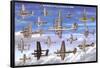 USAAF Warbirds WWII Airplane Educational Military Chart Poster-null-Framed Poster