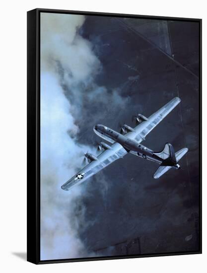 USAF B-29 Superfortress Bomber in Flight-null-Framed Stretched Canvas