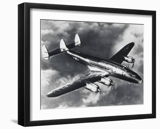 USAF Lockheed Constellation Transport Airplane-null-Framed Photographic Print