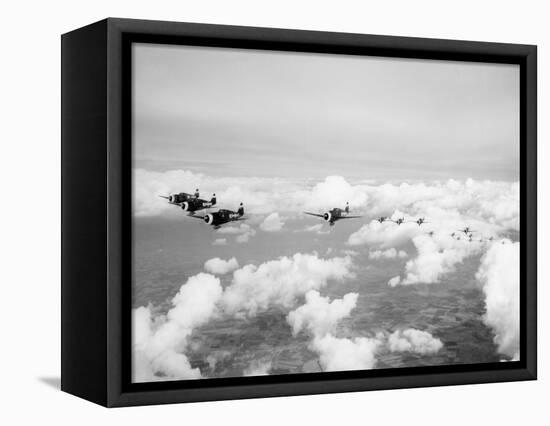 USAF P-47 Thunderbolts in Flight-null-Framed Stretched Canvas