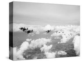 USAF P-47 Thunderbolts in Flight-null-Stretched Canvas