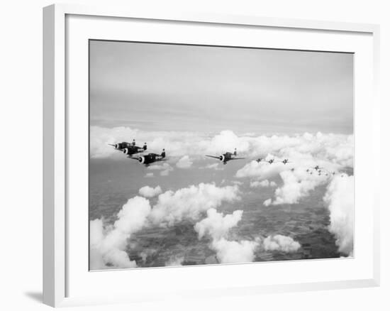 USAF P-47 Thunderbolts in Flight-null-Framed Photographic Print