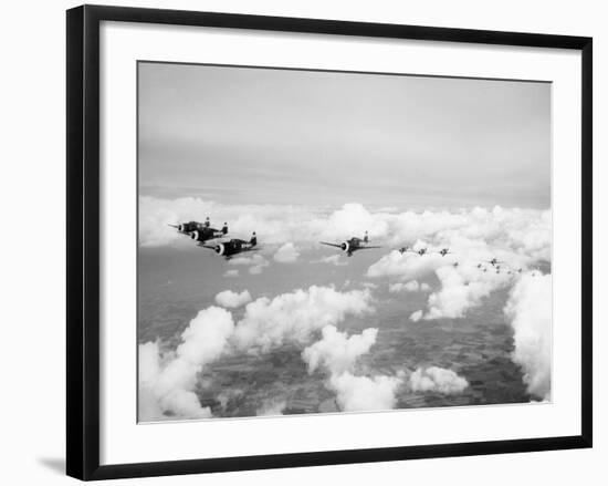 USAF P-47 Thunderbolts in Flight-null-Framed Photographic Print