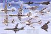 USAF Strategic Airplane Bombers Educational Military Chart Poster-null-Lamina Framed Poster