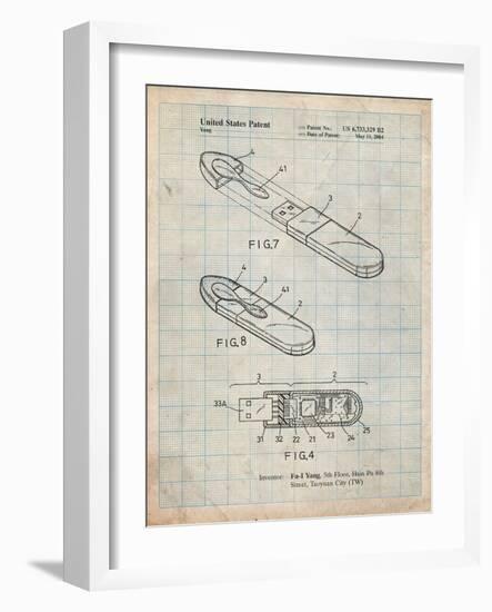 USB Flash Drive Patent-Cole Borders-Framed Art Print