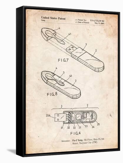 USB Flash Drive Patent-Cole Borders-Framed Stretched Canvas