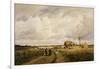 Use of the First Threshing Machine at Lankow, Schwerin, 1882-Carl Malchin-Framed Giclee Print