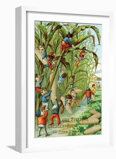 Use Sleeper's Crescent Gloss and Corn Starch Forbes Company Trade Card-null-Framed Giclee Print