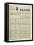 Used Page of Bacon Coupons from a Ration Book-null-Framed Stretched Canvas