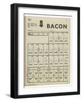 Used Page of Bacon Coupons from a Ration Book-null-Framed Art Print