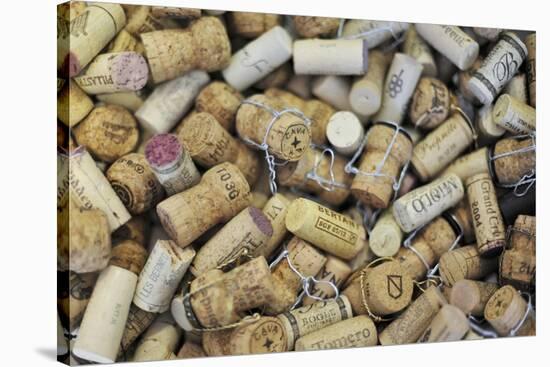 Used Wine and Champagne Corks-Yehia Asem El Alaily-Stretched Canvas