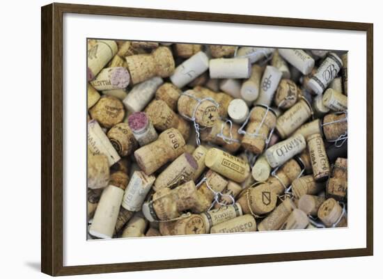 Used Wine and Champagne Corks-Yehia Asem El Alaily-Framed Photographic Print