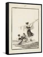 Useful Work-Francisco de Goya-Framed Stretched Canvas