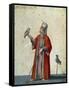 Usher to Great Selim with Parrots-Jacopo Ligozzi-Framed Stretched Canvas