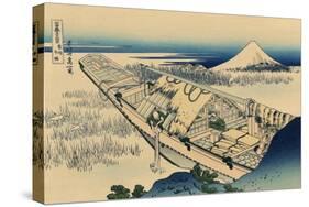 Ushibori in Hitachi Province-Katsushika Hokusai-Stretched Canvas