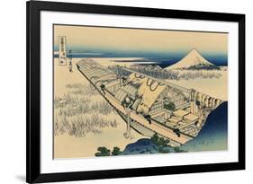 Ushibori in Hitachi Province-Katsushika Hokusai-Framed Art Print