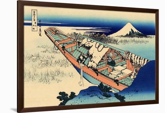 Ushibori in the Hitachi Province, c.1830-Katsushika Hokusai-Framed Giclee Print