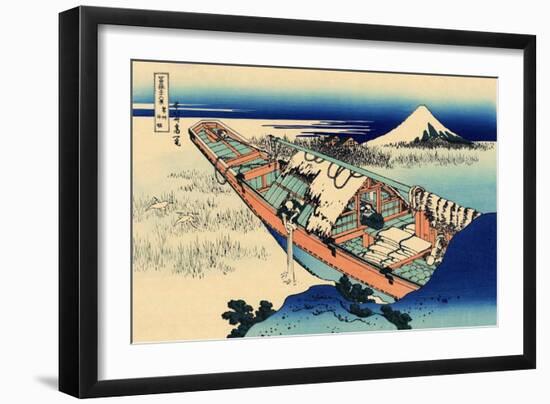 Ushibori in the Hitachi Province, c.1830-Katsushika Hokusai-Framed Giclee Print