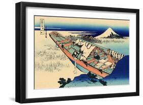 Ushibori in the Hitachi Province, c.1830-Katsushika Hokusai-Framed Giclee Print