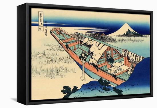 Ushibori in the Hitachi Province, c.1830-Katsushika Hokusai-Framed Stretched Canvas