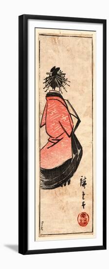 Ushiro Muki Oiran Zu-Utagawa Hiroshige-Framed Premium Giclee Print