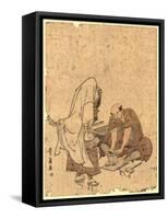 Ushjiwakamaru No Takageta Naoshi-Utagawa Toyohiro-Framed Stretched Canvas